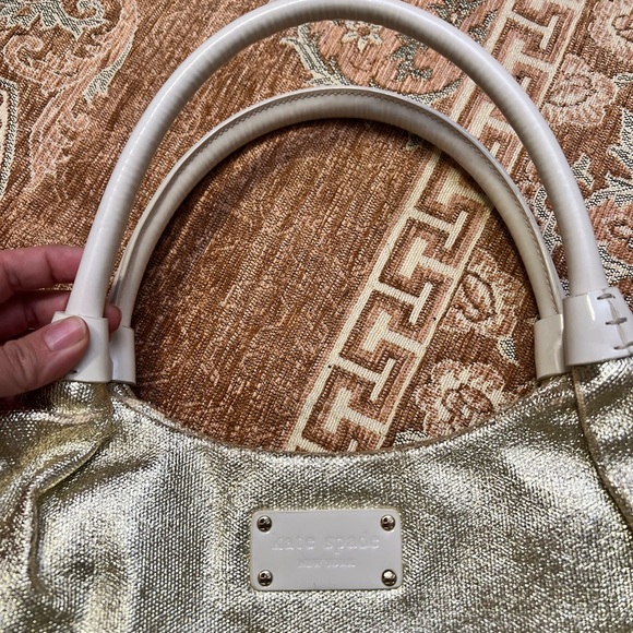 Kate Spade Gold Metallic Tote Purse - Picture 11 of 11